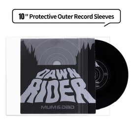 Vinyl Record Outer Sleeves with Flap Clear Plastic Vinyl Record Sticky Sleeves Storage Protector for Collection Protection(10inch-25pcs)
