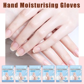 WENJLYJ 6 Pairs Hand Mask for Dry Cracked Hands,Nourishing Moisturizing Gloves,Hands Moisturizer for Deep Moisturizing,Silky Smooth Moisturizing Gloves,Hand Care Mask Set(C)