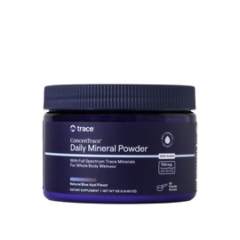 Trace Minerals ConcenTrace Mineral Powder - Suplemento en polvo de espectro completo para salud y estado físico en general, fórmula concentrada, 60 porciones (132 g, Acai Azul)