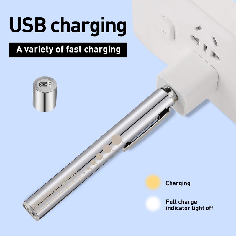 Honoson Pen Light, Reusable LED Penlight for Students Doctors Nurses