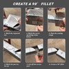 Stainless Steel Folding Ruler, Portable Multi Ruler, Measuring Tools, Folding