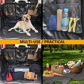 RERPRO Pet Dog Cargo Liner Mat for 2007-2024 Jeep Wrangler JK JL Unlimited 4 Door Accessories Rear Trunk Floor Mat Dogs Seat Cover Tray Waterproof Washable Nonslip with Star