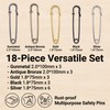 18Pcs Large Safety Pins Heavy Duty for Clothes, Blankets &