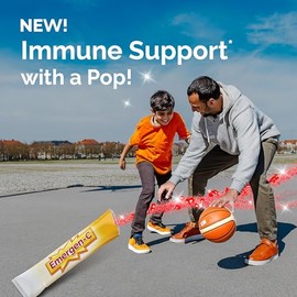 Emergen-C Kidz Crystals, On-the-Go Emergen-C Immune Support Supplement with Vitamin C, B Vitamins, Zinc and Manganese, Sparkly Strawberry, Stocking St
