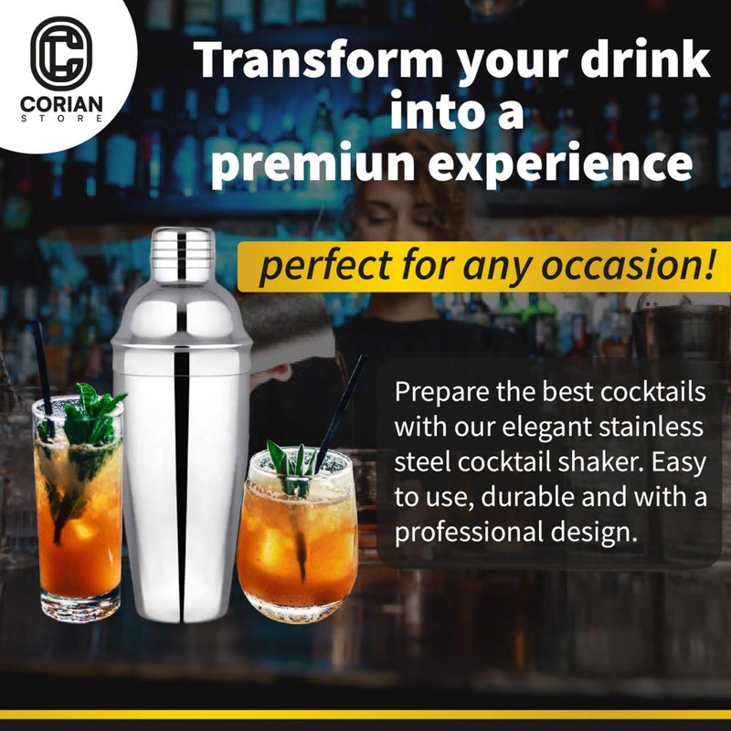 Corian Store - Bartender Kit with Cocktail Shaker Set –