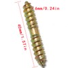 PZRT 12pcs 6x40MM Dowel Screw Zinc Plated Iron Double Ended