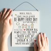 Dorothy Spring House Rules Metal Decorative Sign