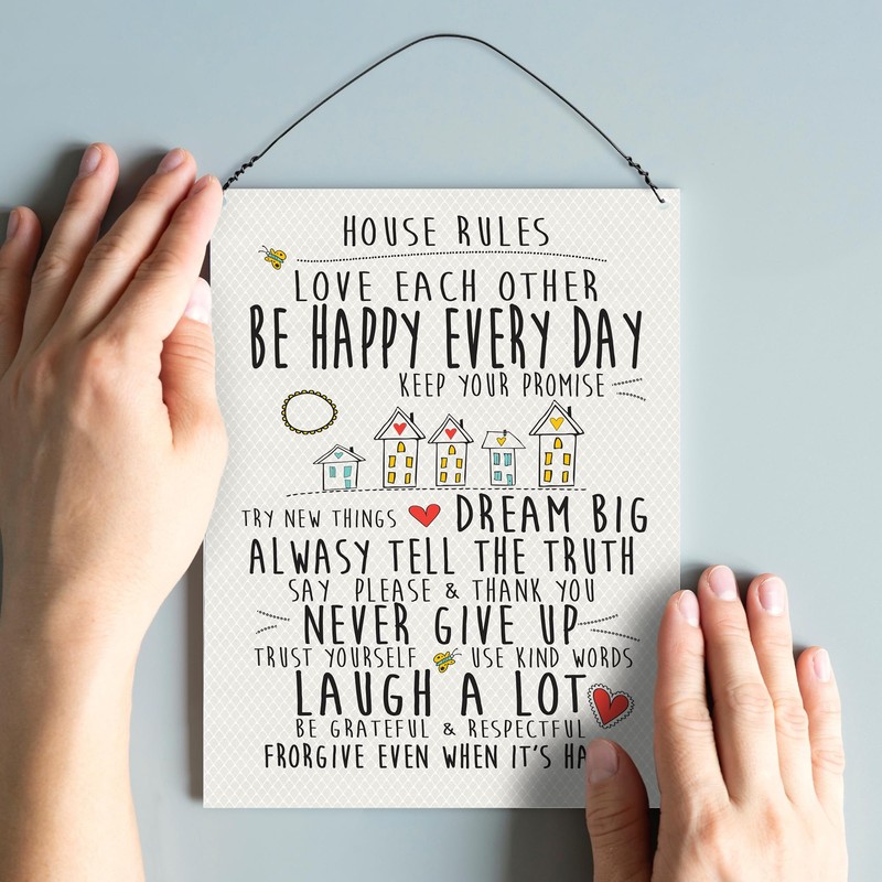 Dorothy Spring House Rules Metal Decorative Sign