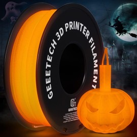 GEEETECH Glow in The Dark PLA Orange Filament, 1KG(2.2lbs) Spool, Dimensional Accuracy ±0.03mm, Fantastic Light and Amazing Glowing Effects,Fit Most FDM Printer
