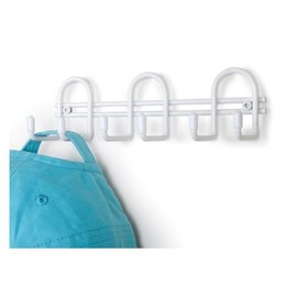 Spectrum WHITE Mini Wall Mount Utility Rack 2-1/8"H x 8"W x 2"D