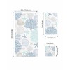 Turquoise Boho Bath Towels Set of 3, Blue Coral Tree