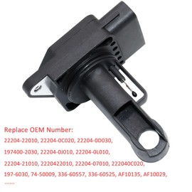 OSKYUO 22204-22010 Mass Air Flow Sensor Compatible with Toyota 00-09 4Runner 02-06 Camry 03-08 Corolla 01-10 Highlander 99-15 Tacoma 01-05 RAV4 Lexus ES300 RX300 Scion xA xB 22204-0D030 22204-07010
