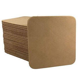 Leather Coasters 4" (102mm)- 4 or 25 Packs Unfinished (4 pk)