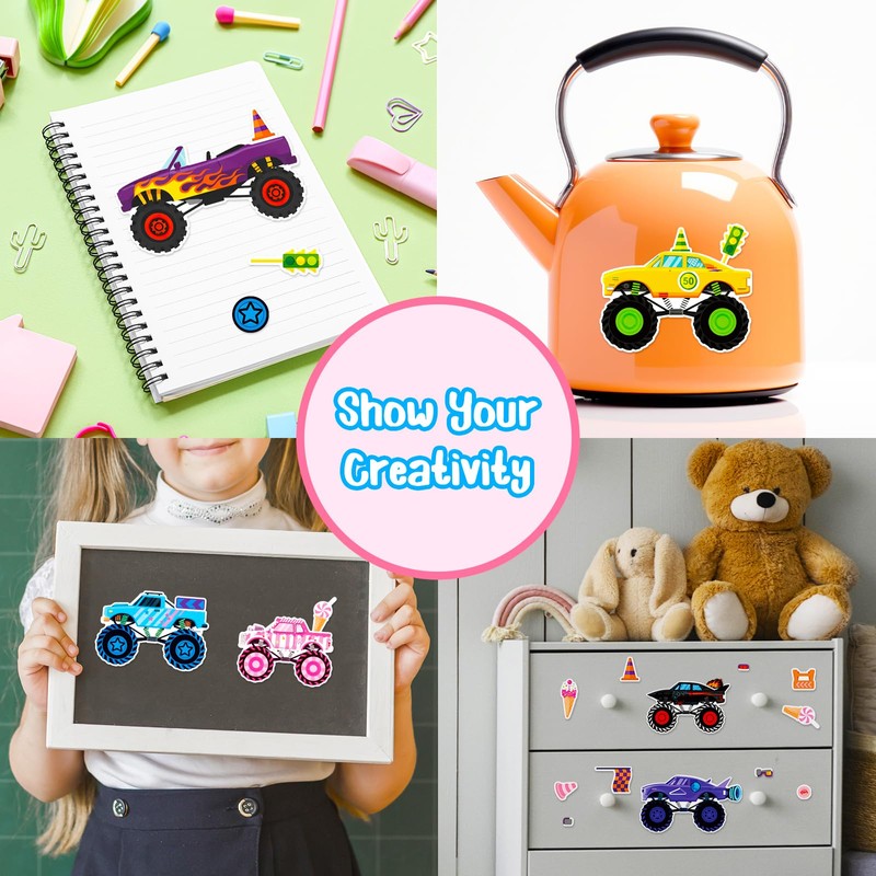 24 Sheets Make Your Own Stickers, Car Make-a-face Sticker Trucks,