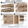 3D Adjustable Concealed Door Hinges, Zinc Alloy 2-Pack