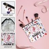 JEFBFBWE Dance Makeup Bag，Dancer Recital Gifts, Cosmetic Toiletry Bag with
