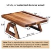 Danfoxer Acacia Wood Couch Arm Tray,Folding Sofa Armrest Tray,Couch Arm