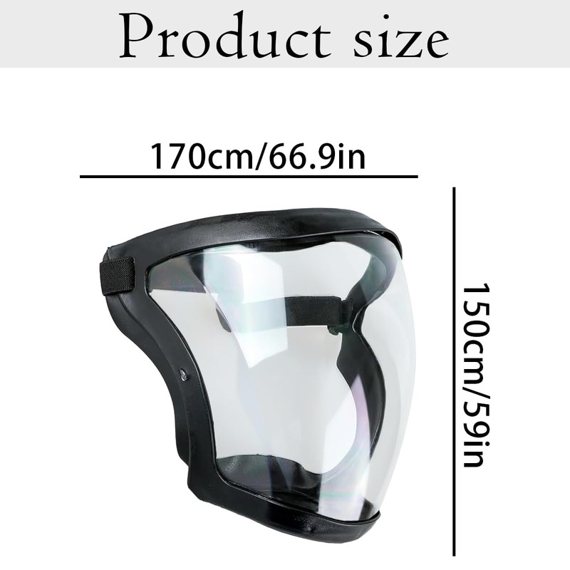Tabanzhe Anti-fog Full Face Shield-Protective Head Cover Reusable Transparent Safety