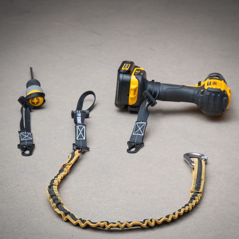 Roughneck ROU26027 Tool Lanyard - 3 Interchangeable Tool Ends, Yellow