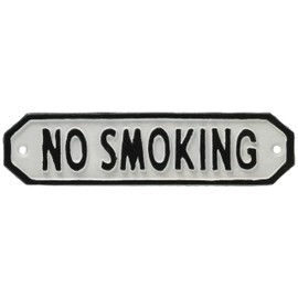 Posh Living 63589 Sign Plate NO SMOKING White 7.9 x 0.2 x 2.0 inches (20 x 0.5 x 5 cm)