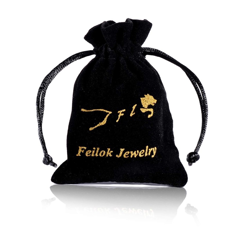 Feilok Hollow Skeleton Gothic Skull Pendant Stainless Steel Necklace for