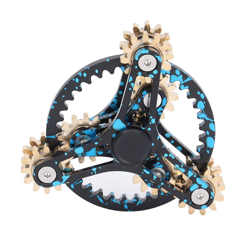 Pure Brass Gears Linkage Hand Gyroscope Toy Break Bad Habits