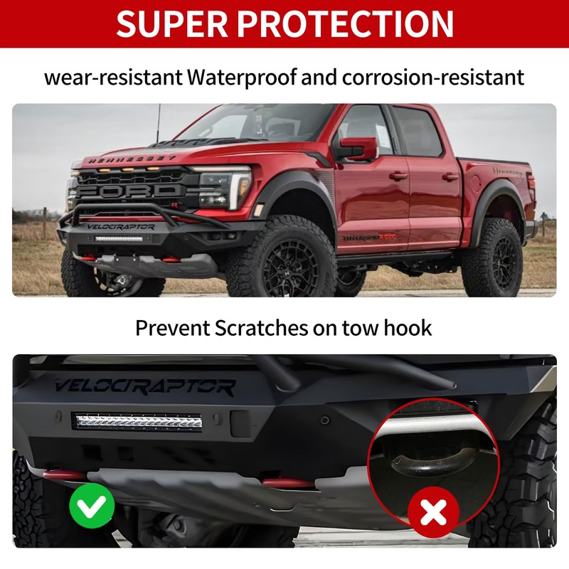 Tow Hook Covers Compatible with Ford F-150 Accessories (2004–2025), Ford