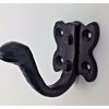 Pack of 2 Tudor Coat Hooks Black Wrought Iron Hammered