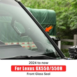 Front Glass Sealing Tape for 2024 2025 Lexus GX550 GX550H soundproofing Noise Reduction Exterior Gap Strips Grille Blocking Foreign Objects Upgrades Decoration Tuning Supplies Accessories