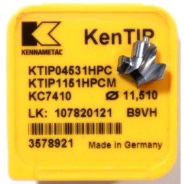 Kennametal 1 PIECE, KENNAMETAL KTIP04531HPC KC7410 CARBIDE KenTIP INSERT BLADE   H1733