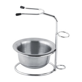 Leku Safety Razor Stand, 2 in 1 Men's Stainless Steel Shaving Set with Soap Dish for Manual Razor, Blades, Shaving Brush