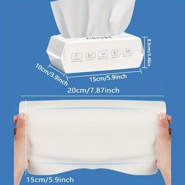 Disposable Face Towel, 1/2/4/6/8/10 Packs Soft Multi-purpose Facial Dry Wipe for Skin Care & Makeup Removal, Facial Cleaning Tool for Hotel Home,  Cleansing Hygiene Products - Color: White, Size: 4 Packs-400pcs