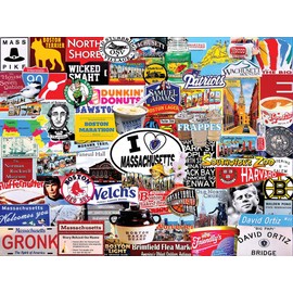 WHITE MOUNTAIN PUZZLES I Love Massachusetts Puzzle, 1 EA
