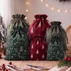 6 Pcs Christmas Tree Drawstring Gift Bags, 10" 16" 20"