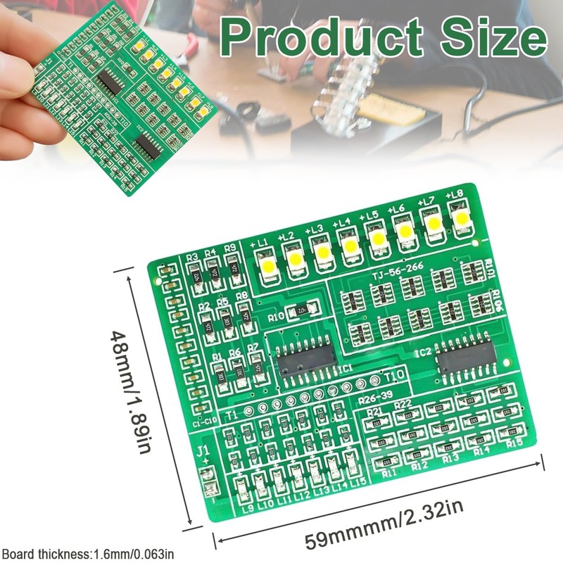 DAOKAI Welding Practice Board,1805 SMD/SMT Components Practice Board Practice Kit