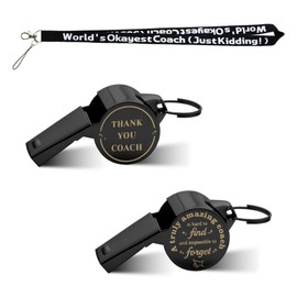 Coach Thank You Whistle with Lanyard, Going Away Gifts for Women Men Coach Coaches Appreciation Thank You Gift for Basketball Volleyball Softball Coach Whistles for Life Gymnastic Coach Gift