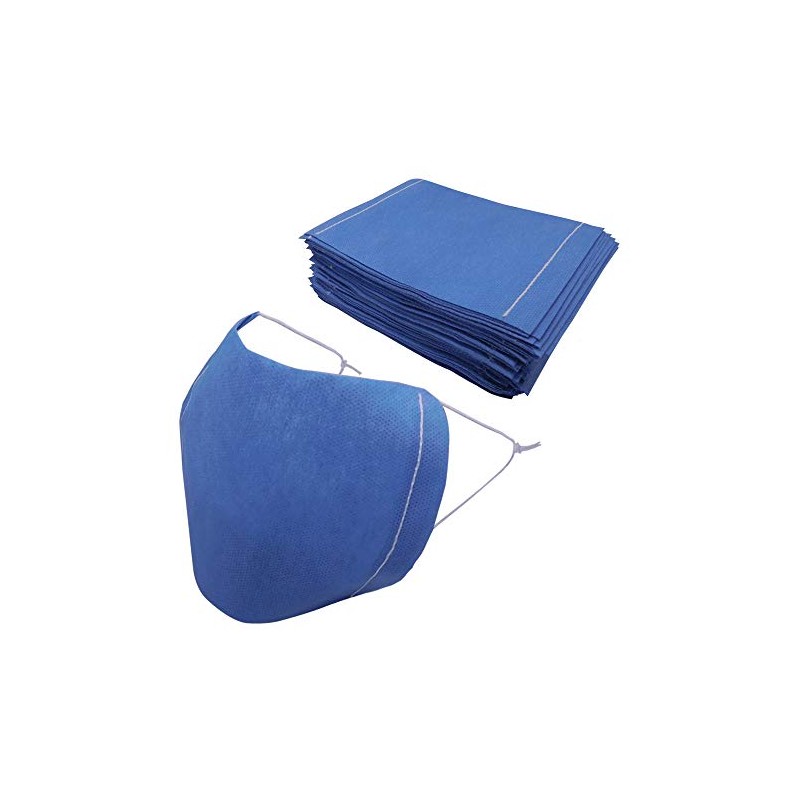 Cubrebocas de 2 capas paquete con 100 piezas (Azul cielo)