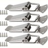 TOP-VIGOR 4Pcs Stainless Steel Tension Clasp, 57mm Lever Clasp Spring
