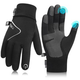Kids Winter Gloves Waterproof, Lightweight Thermal Gloves with Touchscreen Anti-Slip, Soft Lining Running Warm Gloves Biking for Boy Girl Teens