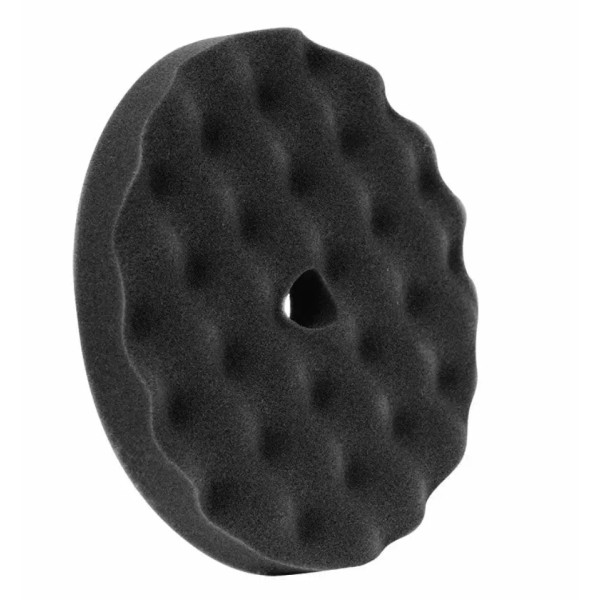 Buff & Shine 8" Black Convoluted Face Waffle Foam Polishing