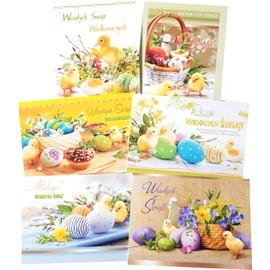 Importer AM Polish Easter Greeting Cards with Glitter (Secular)
