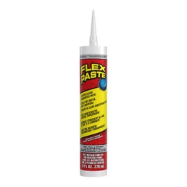 Flex Paste - All Purpose Rubberized Waterproof Paste; Indoor & Outdoor Repairs; Spread, Shape, Form & Seal Gaps, Cracks, Holes; Paintable; Great for Roofs, Foundation, Drywall, CLEAR, 9 fl oz (270 mL)