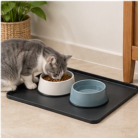 Waterproof Silicone Mat for Pet Feeding & Under-Sink Protection – Raised Edge, Non-Slip Design for Everyday Spill Control