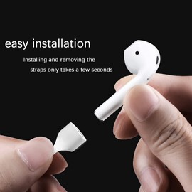 BUISAMG Magnetic Anti-Lost Straps for AirPods, Soft Silicone Sports Lanyard, Neck Rope Cord, Wireless Headphones Anti-Lost Rope (4pcs Blue White Pink Green)
