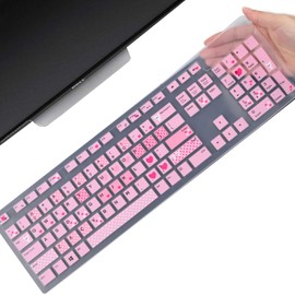 Keyboard Cover Skin for Dell KM636 KB216 KB216t KB216d KB216p Wired & Wireless Keyboard, Dell Optiplex 5250 3050 3240 5460 7450 7050, Dell Inspiron Desktop 24" 27" 5400 5490 7700 7790 3475 3670 3477