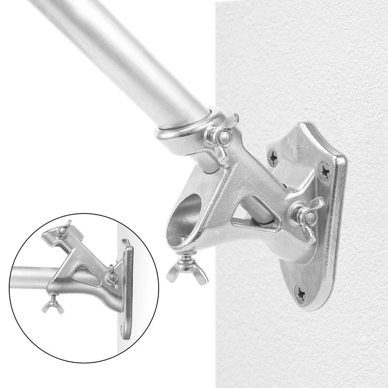 LOMETY Stainless Steel Heavy Duty Flag Pole Holder，Wall Mount House