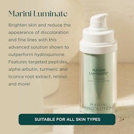 Marini SkinSolutions Loción Facial Luminate - Para Todo Tipo de Piel - Hidratante Facial con Cúrcuma, Extracto de Raíz de Regaliz y Retinol - 30 ml