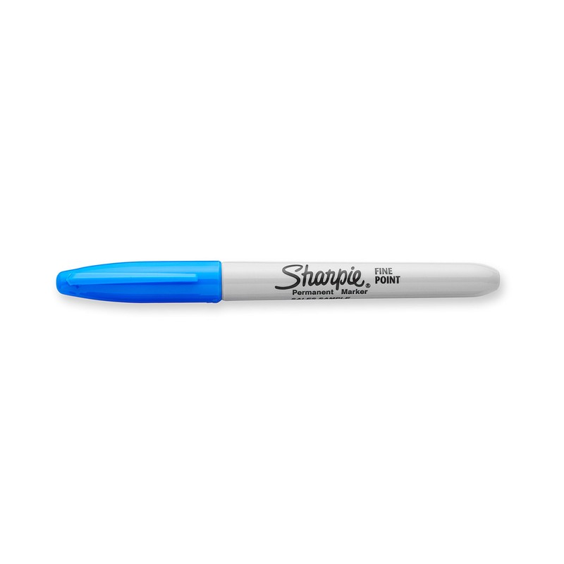 SHARPIE Fine Point Permanent Markers, Techno Blue, 1 Count