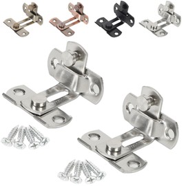 fogman Door Buckle, 90 Degree Sliding Door Lock, Right Angle, Choose Color, Choose Size, Set of 2 (Silver, S Size)