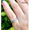 Mnshaa Ring 925 Sterling Silver Rhodium Plated Metallic Night Design